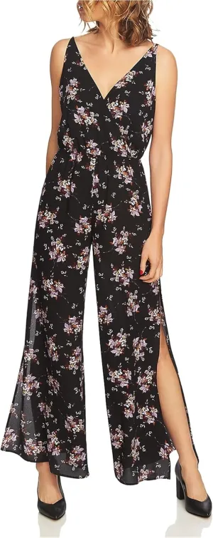 1.STATE Womens Wide-Leg Jumpsuit, Black, X-Small