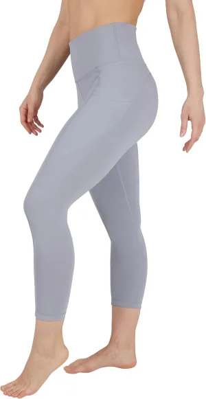90 Degree By Reflex Womens High Waisted Capri Legging Side Pocket Squat Proof Gym Workout Yoga Pant