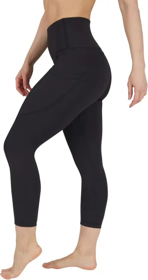 90 Degree By Reflex Womens High Waisted Capri Legging Side Pocket Squat Proof Gym Workout Yoga Pant