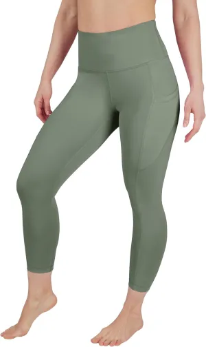 90 Degree By Reflex Womens High Waisted Capri Legging Side Pocket Squat Proof Gym Workout Yoga Pant