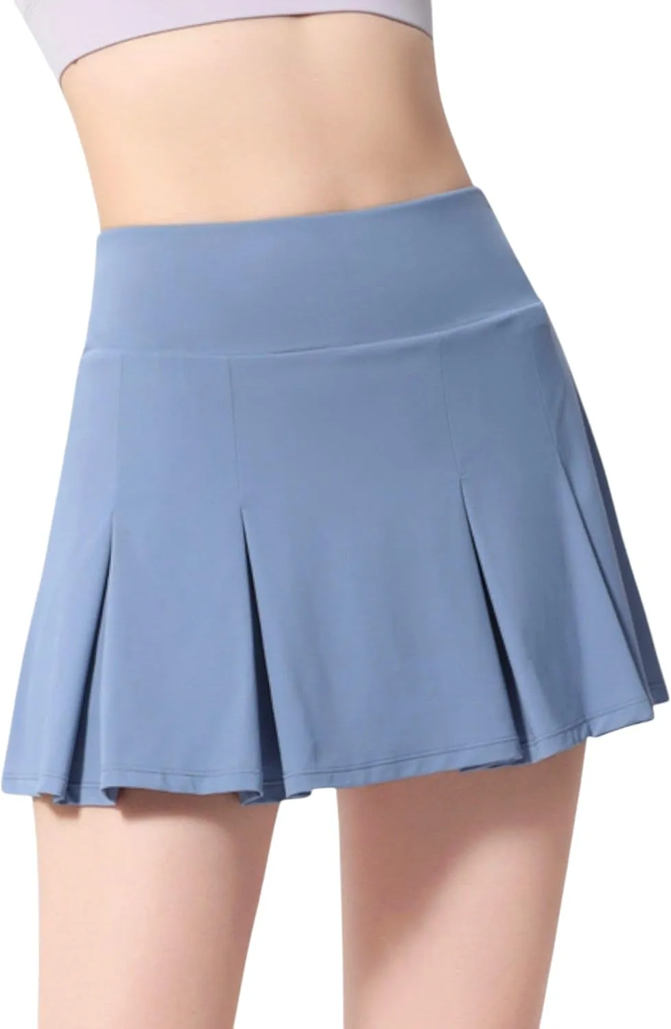 Anna-Kaci Women's High Waist Pleated Athletic Skort with Built-in Shorts