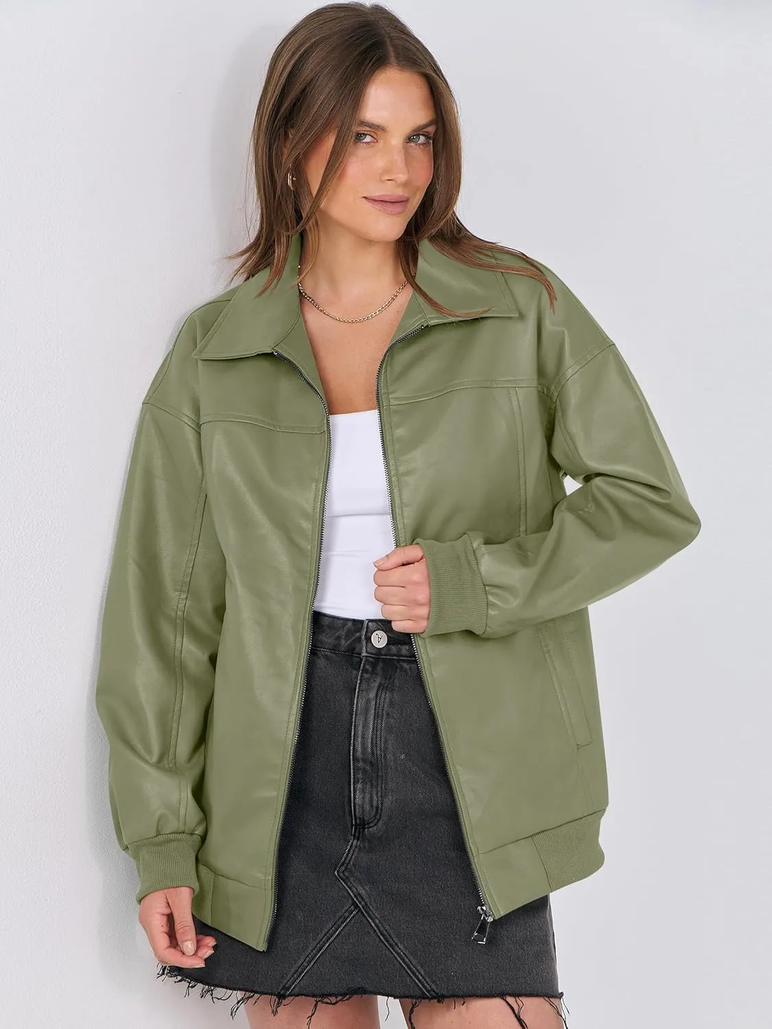 ANRABESS Womens Oversized Leather Jackets Faux Suede Fall Fashion Motorcycle Coats Winter Outfits Clothes 2025