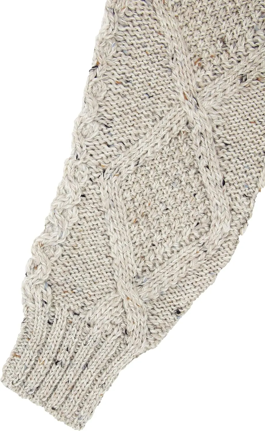 Aran Crafts Men's Irish Cable Knitted Cardigan Sweater (100% Merino Wool)