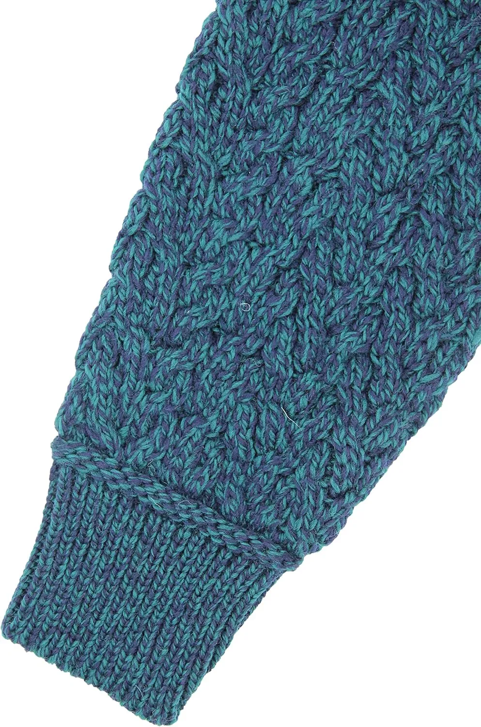 Aran Crafts Men's Irish Cable Knitted Zip Hooded Cardigan (100% Merino Wool)