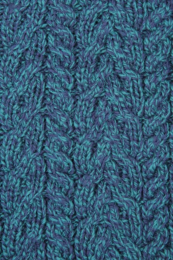 Aran Crafts Men's Irish Cable Knitted Zip Hooded Cardigan (100% Merino Wool)