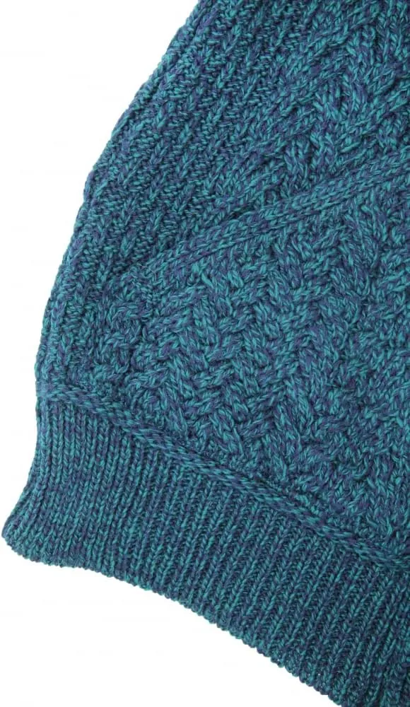 Aran Crafts Men's Irish Cable Knitted Zip Hooded Cardigan (100% Merino Wool)