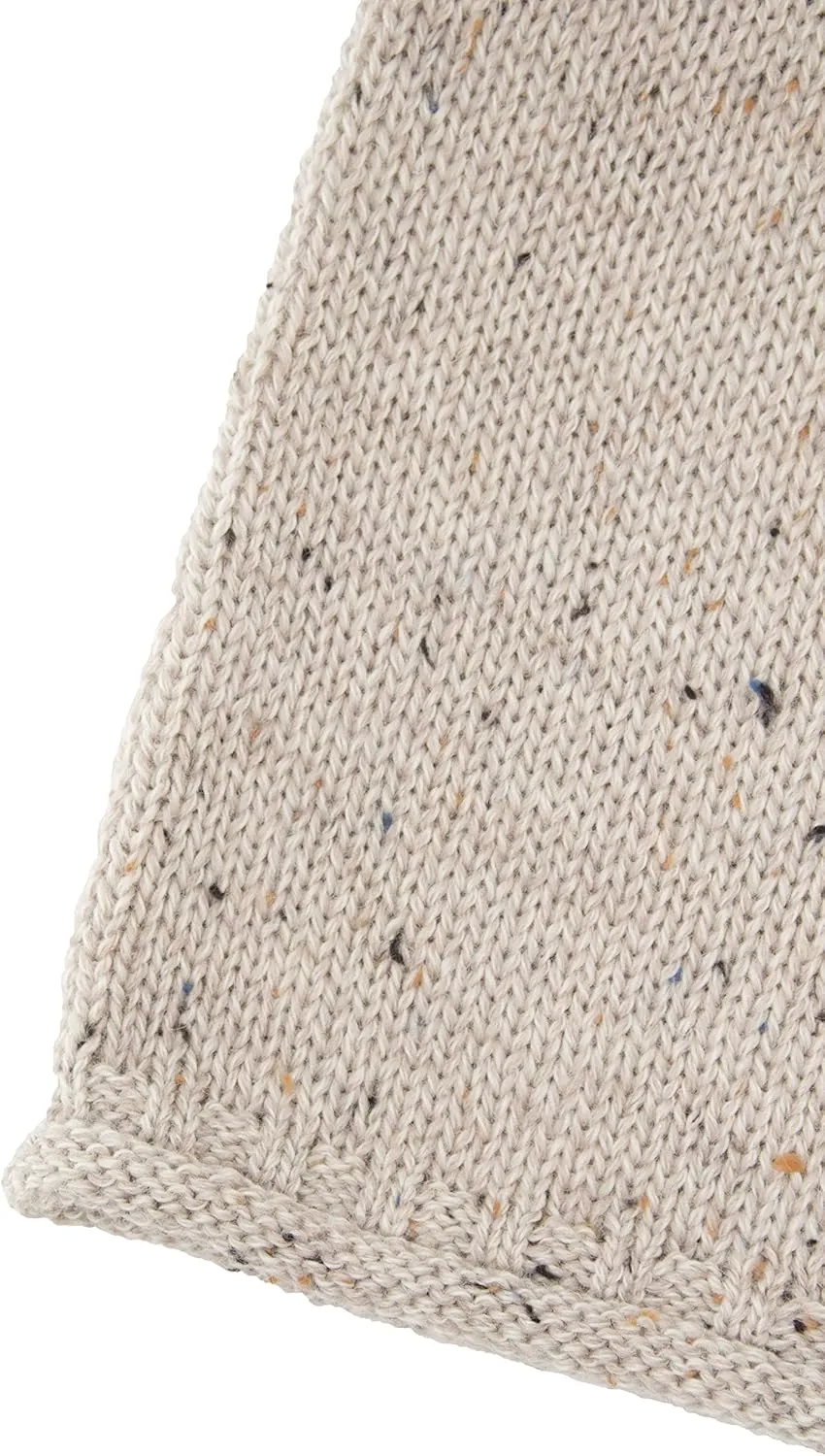 Aran Crafts Mens Plain Curl Neck Long Sleeve Sweater (100% Wool)