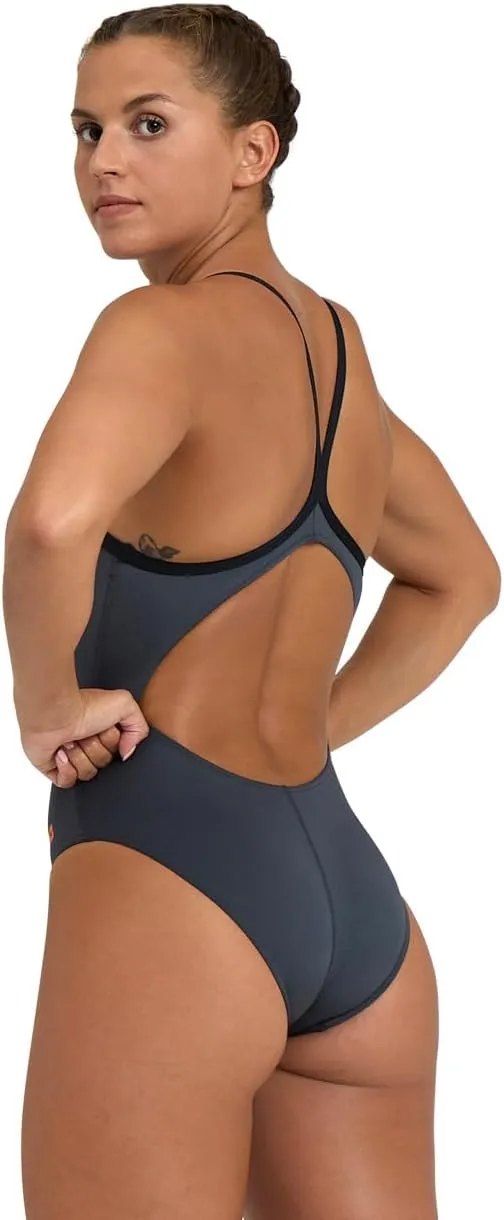 ARENA Women's Team Solid Light Drop Back One Piece Athletic, Quick Drying, Chlorine Resistant Swimsuit for Ladies