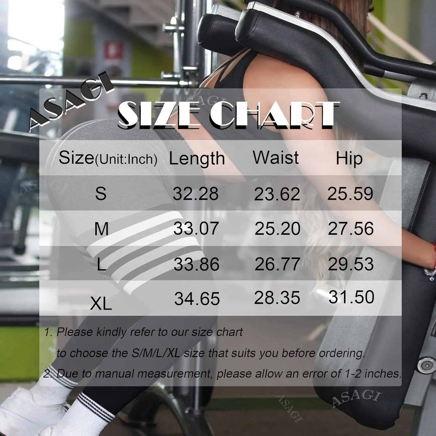 ASAGI Scrunch Butt Lifting Workout Leggings for Women High Waist Yoga Pants Amplify Gym Seamless Booty Tights