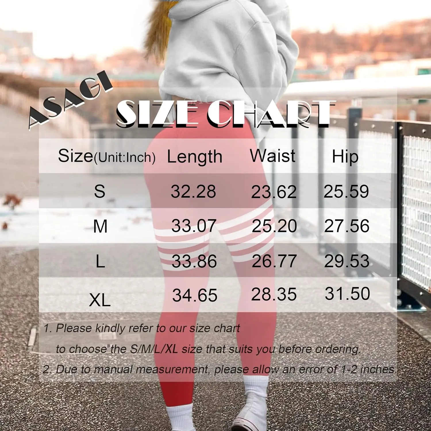 ASAGI Scrunch Butt Lifting Workout Leggings for Women High Waist Yoga Pants Amplify Gym Seamless Booty Tights