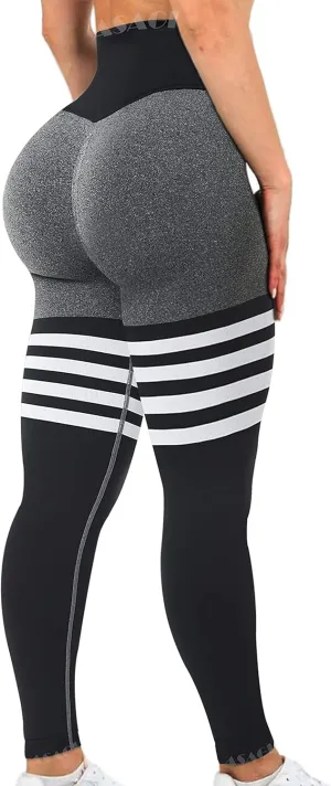 ASAGI Scrunch Butt Lifting Workout Leggings for Women High Waist Yoga Pants Amplify Gym Seamless Booty Tights