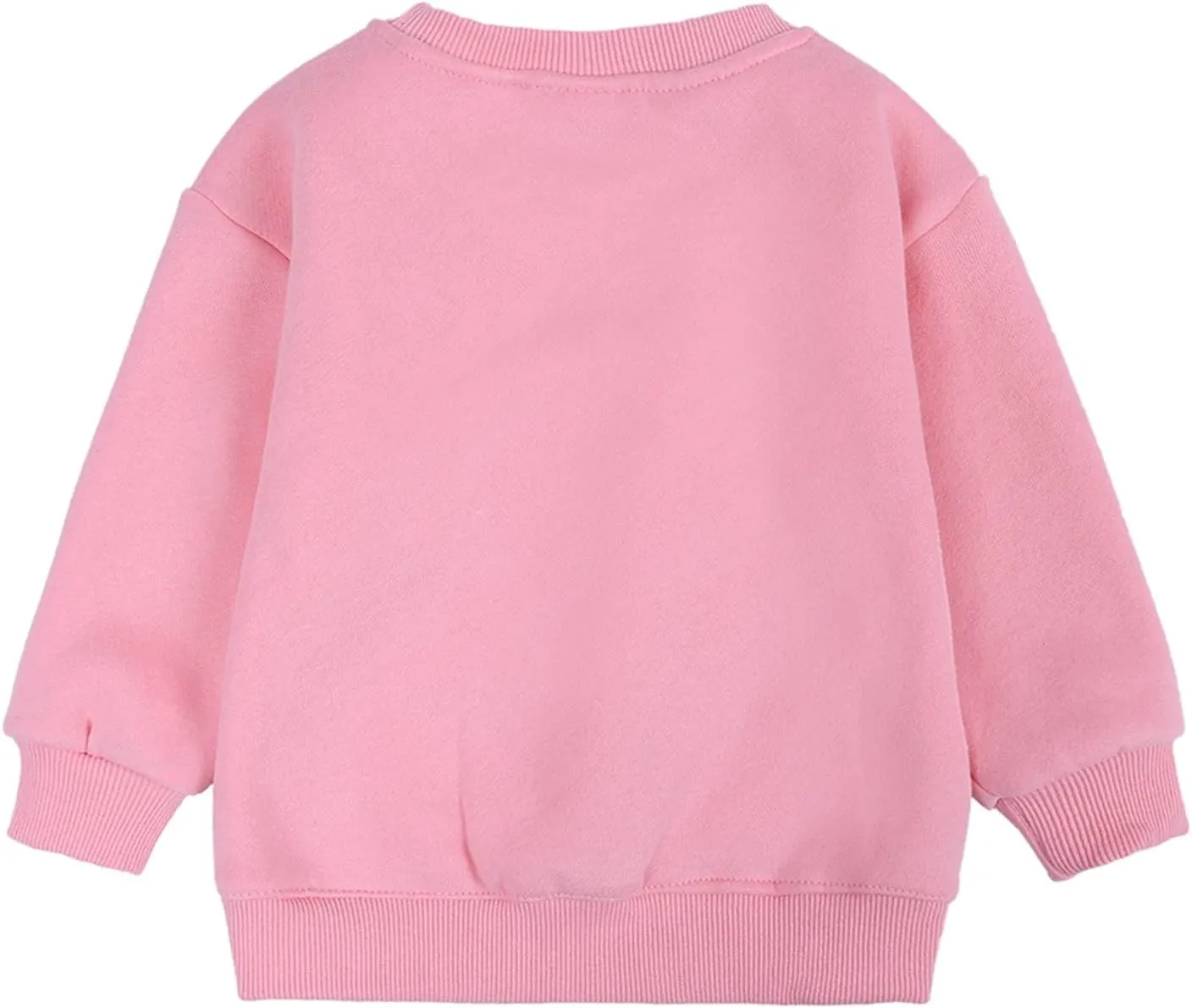 Baby Toddler Boys Fleece Sweatshirt Crewneck Long Sleeve Cotton Pullover Kids Solid Casual Sport Sweatshirts Sweater Tops