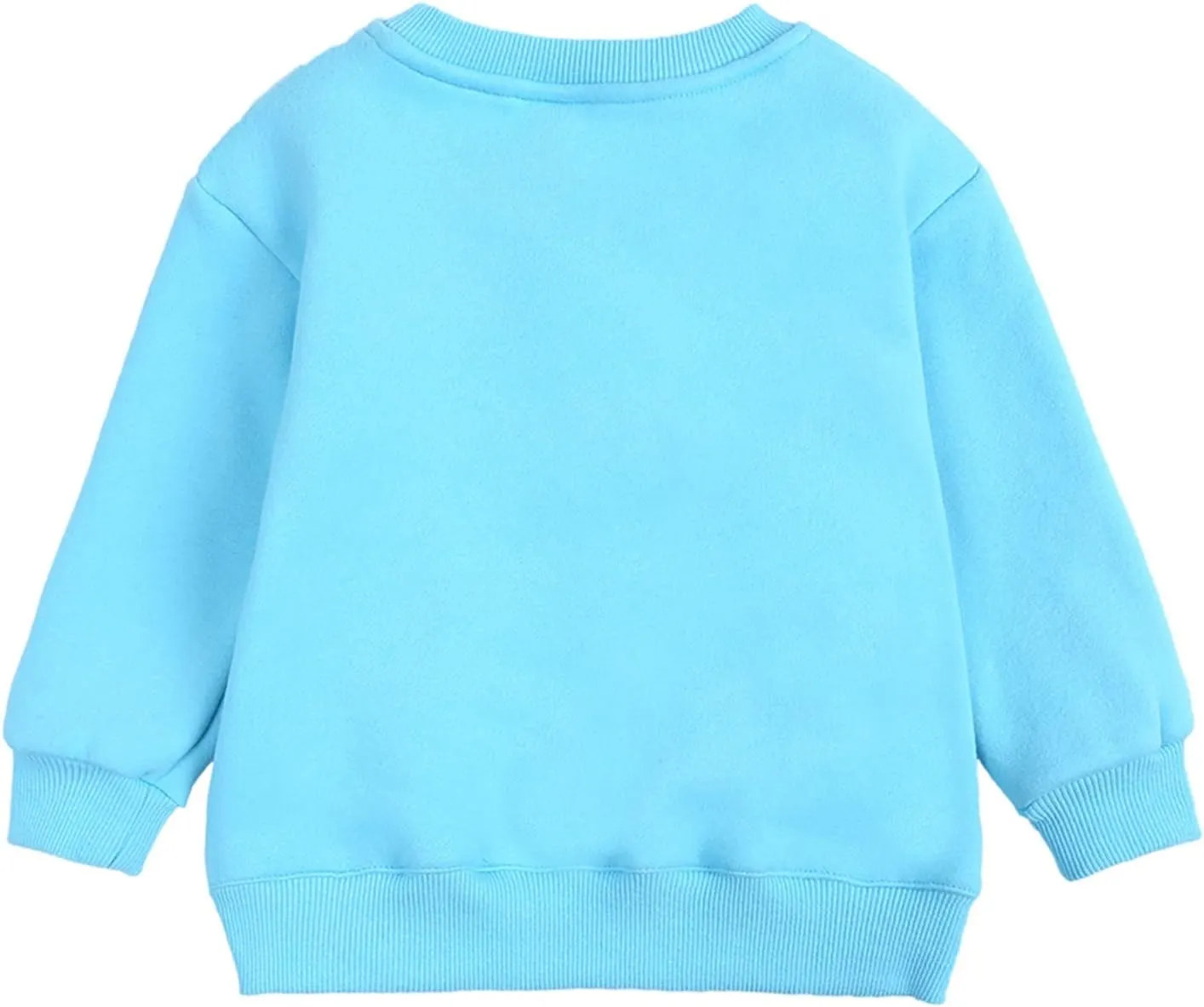 Baby Toddler Boys Fleece Sweatshirt Crewneck Long Sleeve Cotton Pullover Kids Solid Casual Sport Sweatshirts Sweater Tops
