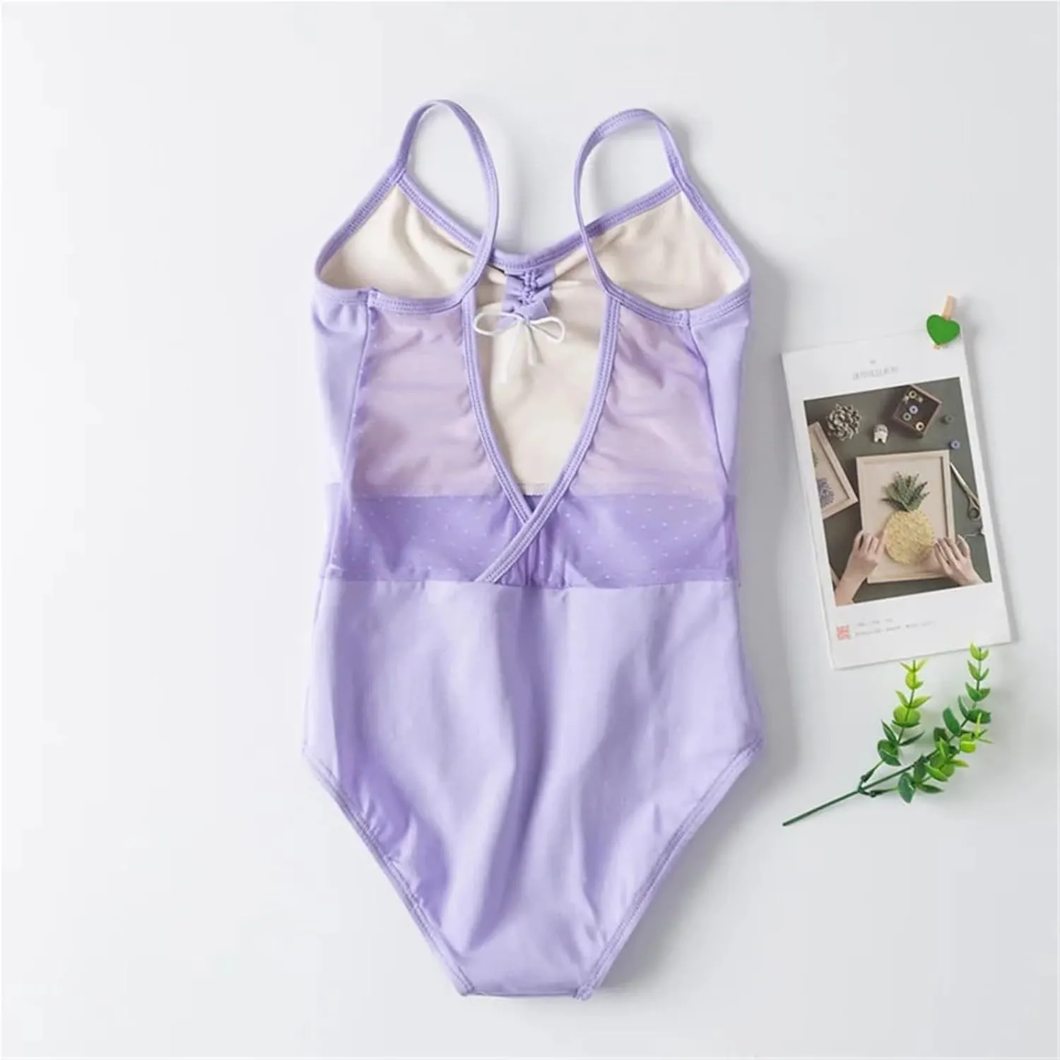 Ballet Cotton Spandex Ballet Dance Wear Girls Camisole Leotards(Light Green,M)