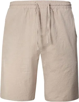 Business Shorts for Men knee-length Stylish Trunks Short Pants Trouser Breathable Slim Fit Straight Trunks Pants