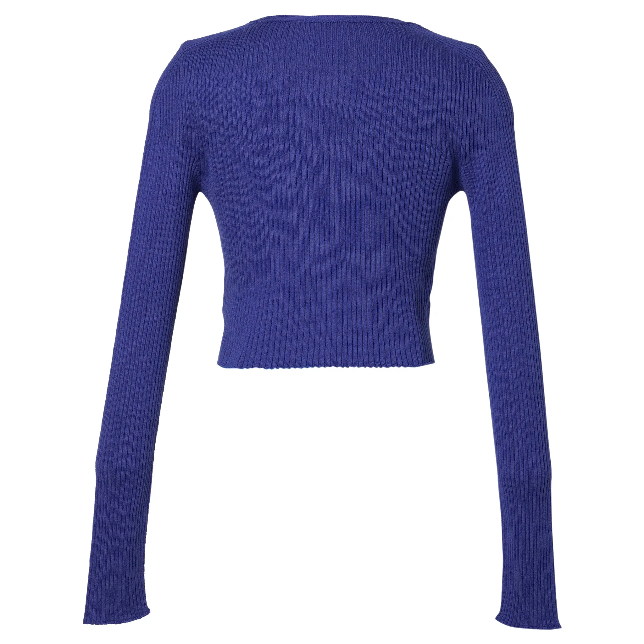 CARDIGAN SOLAR LIGHT RIB / 7102:SAPHIR