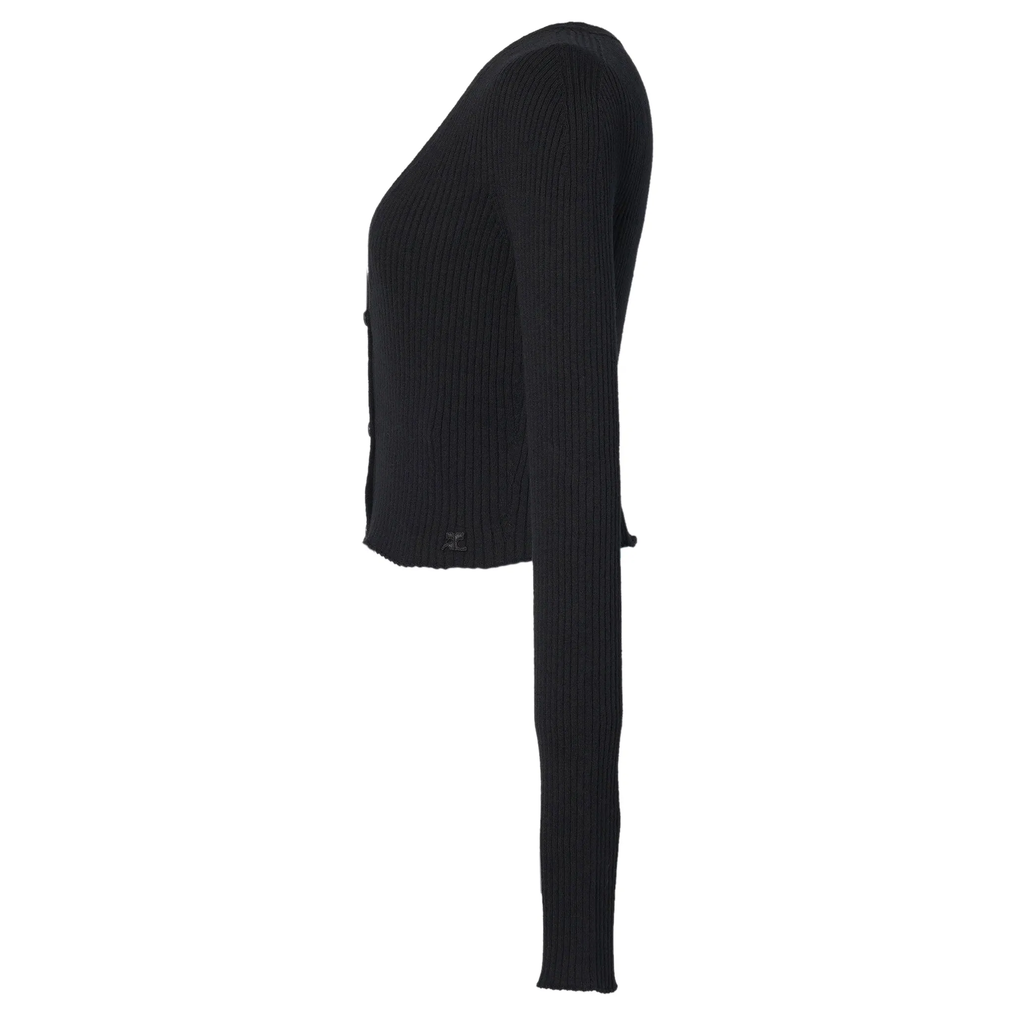 CARDIGAN SOLAR LIGHT RIB / 9999:BLACK