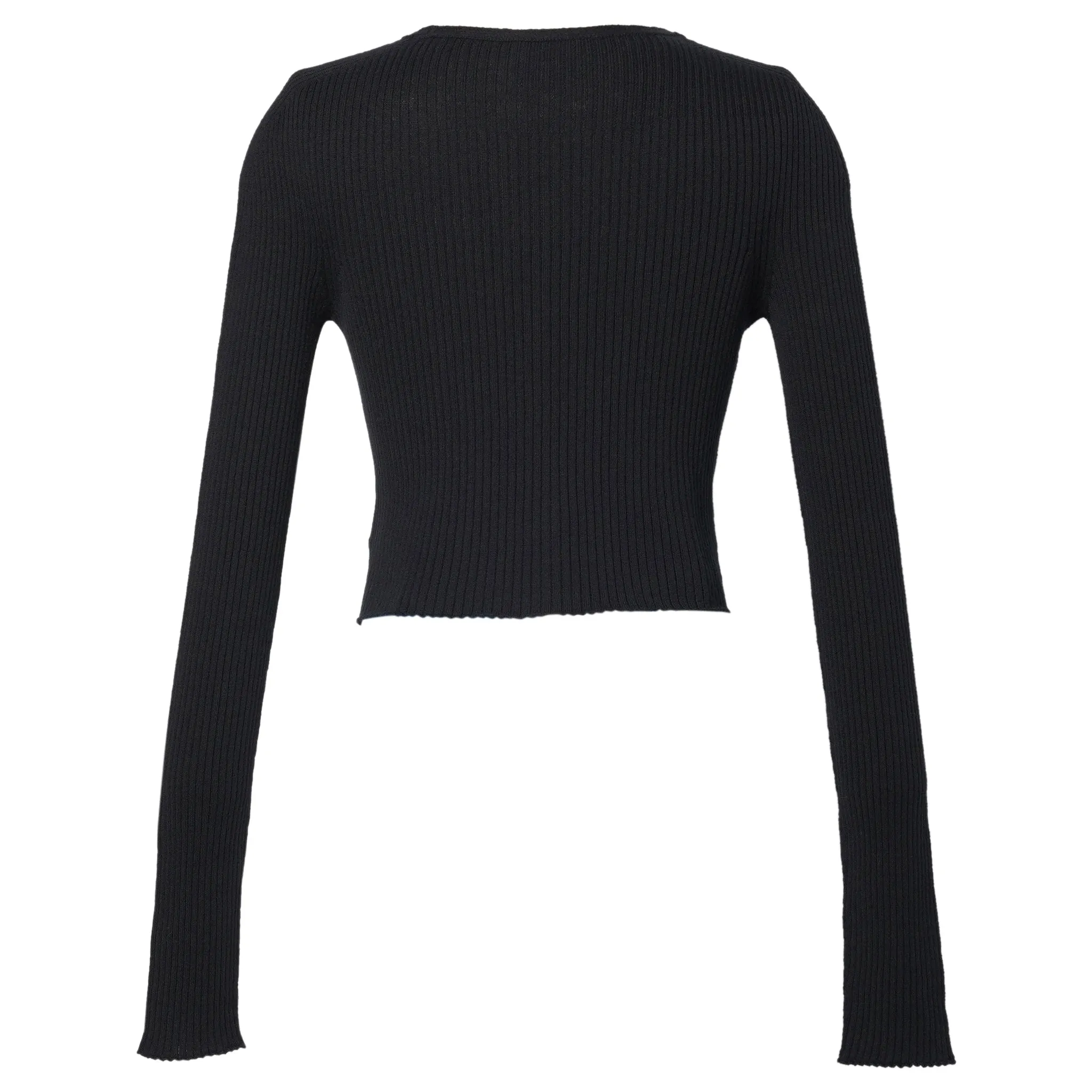 CARDIGAN SOLAR LIGHT RIB / 9999:BLACK