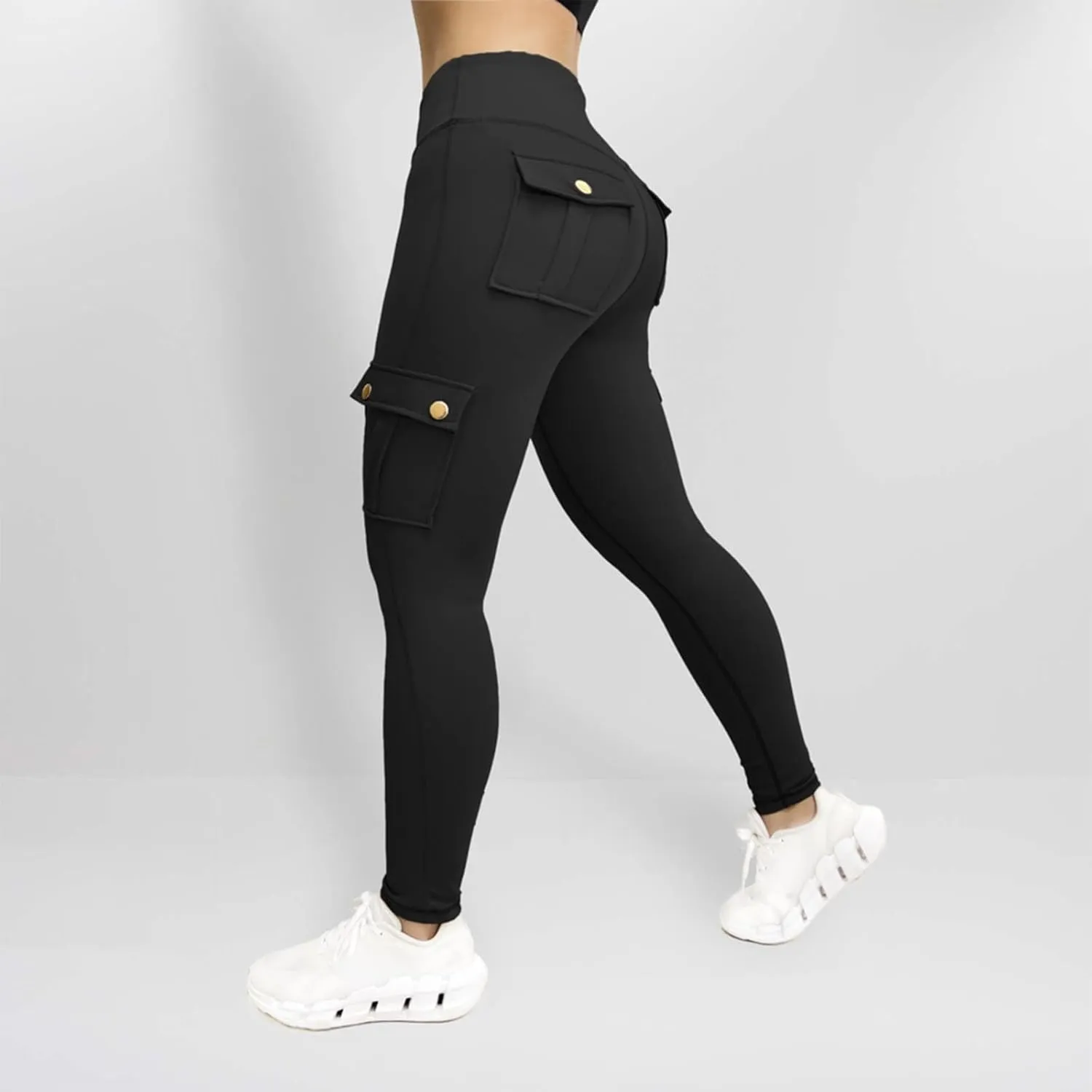 Cargo Yoga Pants Womens Workout Leggings 2024 Fashion Tights High Waist Trousers Sportswear Activewear Gym Outfit
