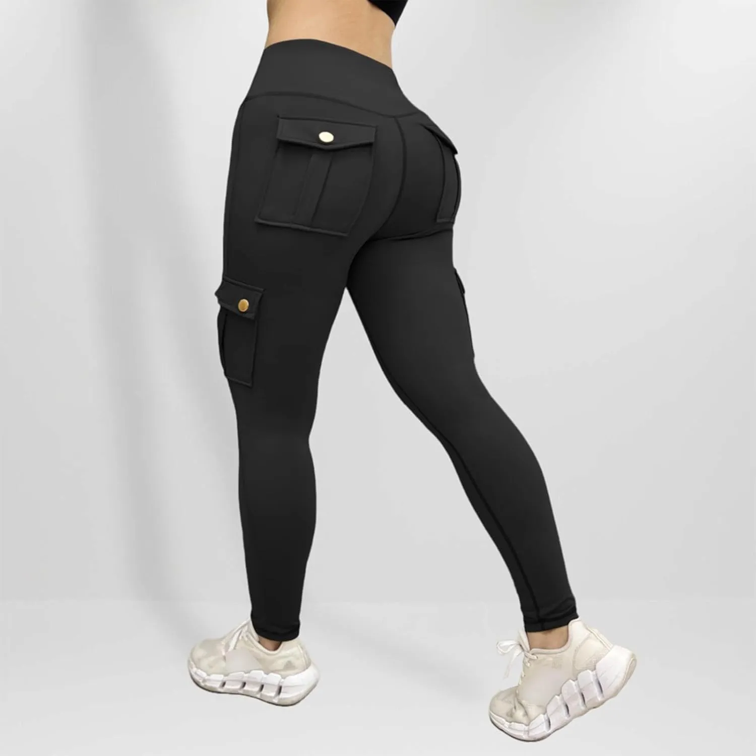 Cargo Yoga Pants Womens Workout Leggings 2024 Fashion Tights High Waist Trousers Sportswear Activewear Gym Outfit