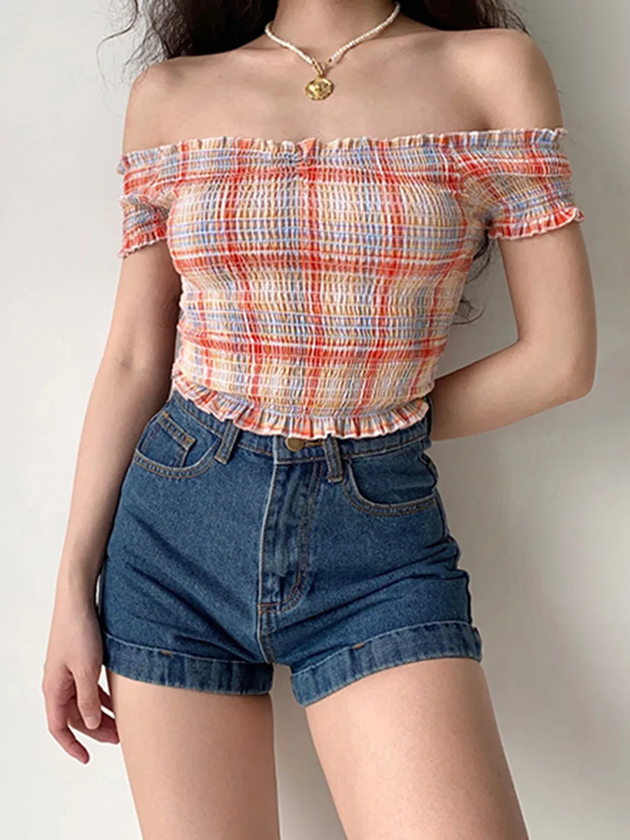 Classic High Waist Denim Shorts