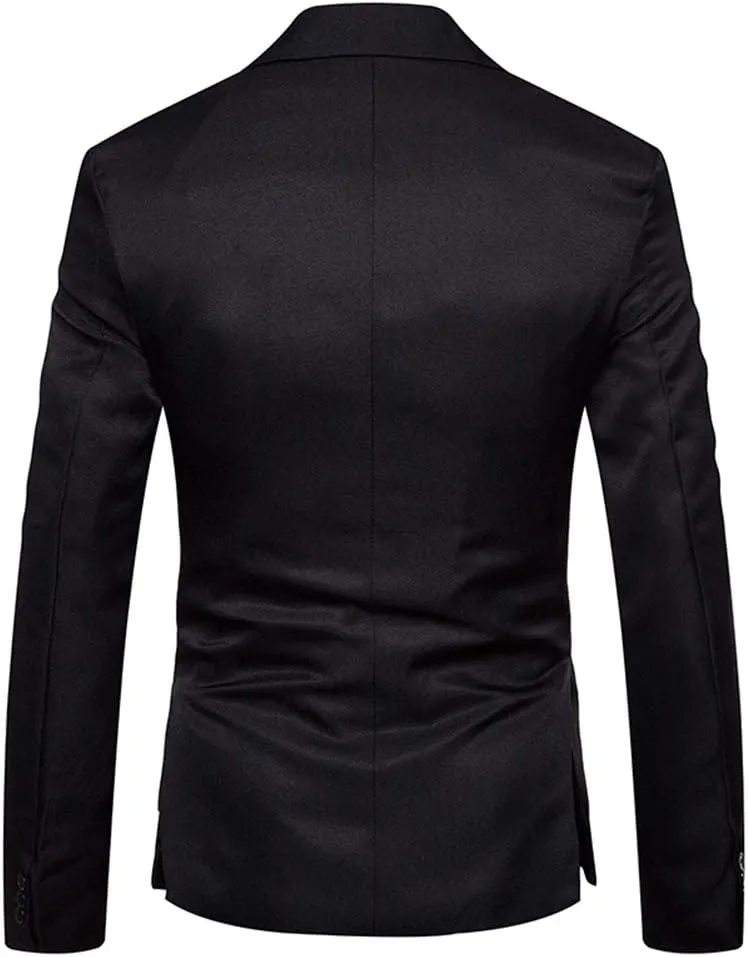Cloudstyle Mens Casual Slim Fit Suit Jacket 1 Button Daily Blazer Business Sport Coat Tops