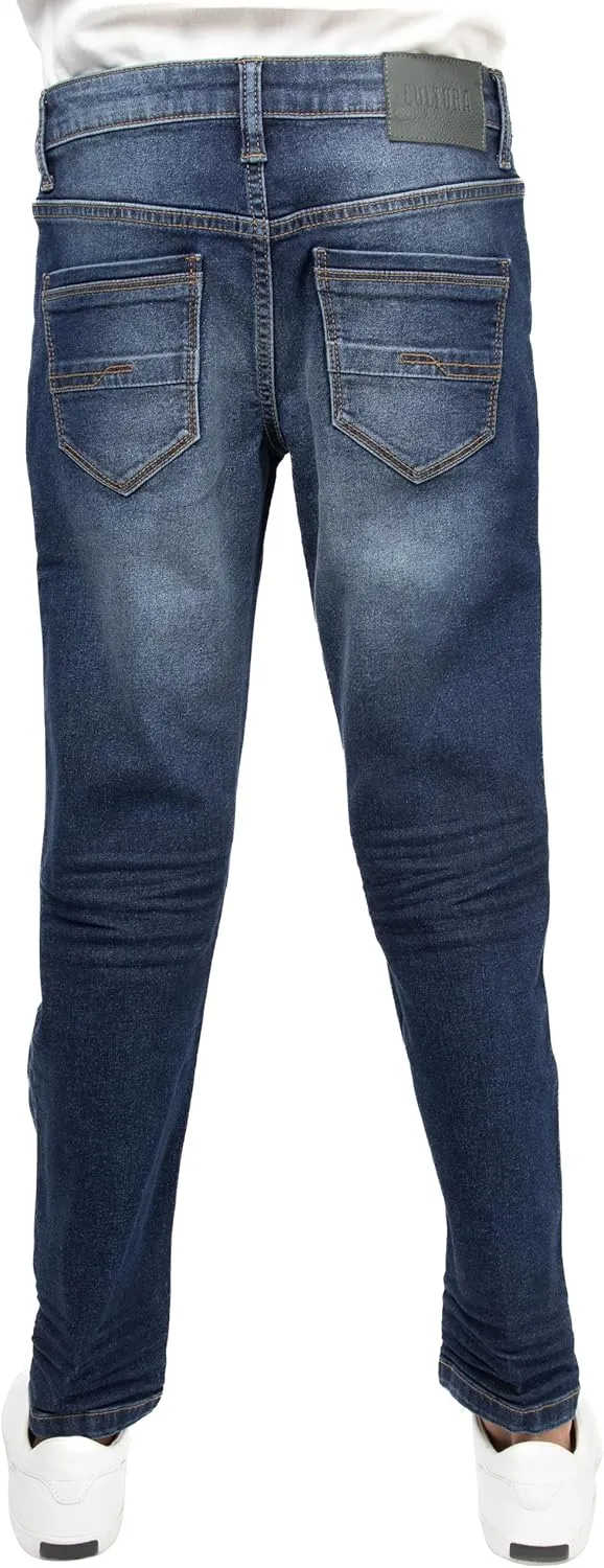 CULTURA Boys Pants (4-20), Big Boy & Little Kids Stretch Slim Fit Jeans for Boys