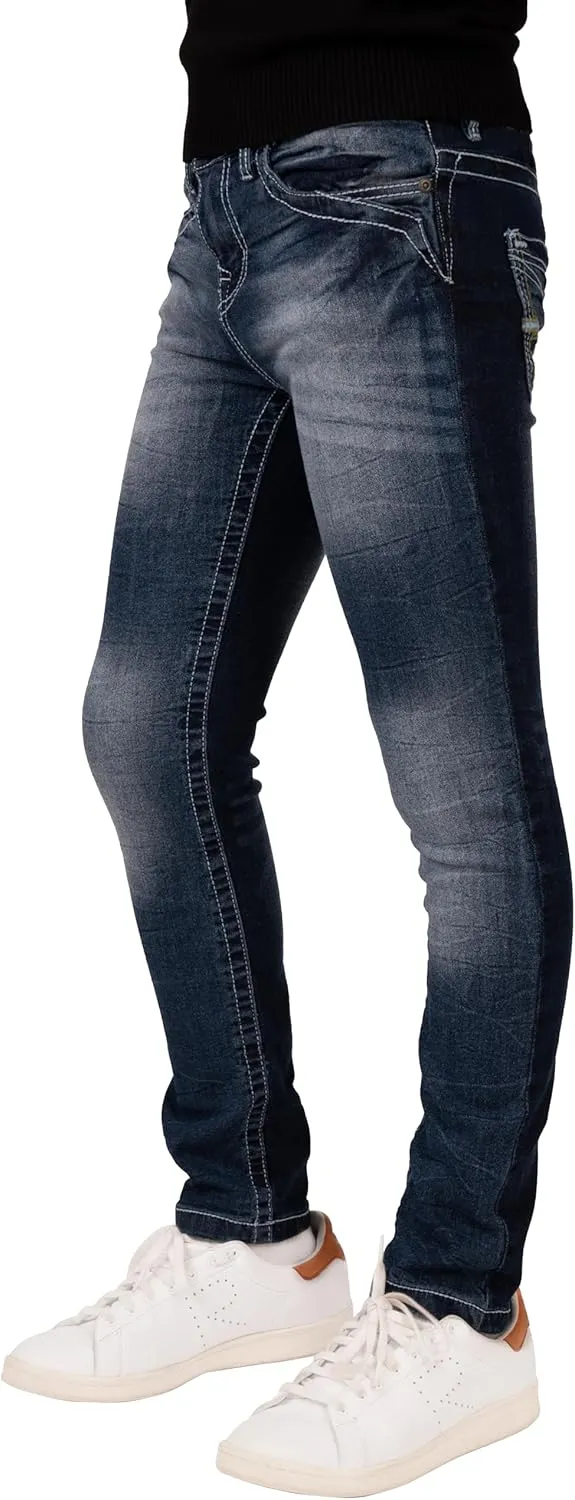 CULTURA Boys Pants (4-20), Big Boy & Little Kids Stretch Slim Fit Jeans for Boys