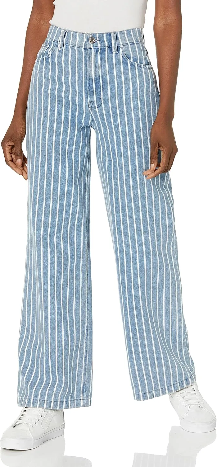 Current/Elliott Womens The Navigator Wide Leg Pant  High Rise Denim for Women