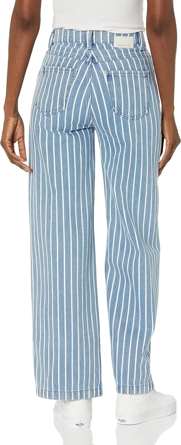 Current/Elliott Womens The Navigator Wide Leg Pant  High Rise Denim for Women