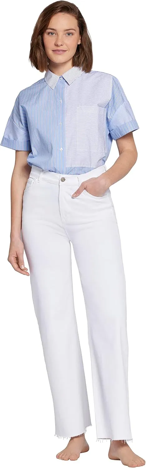 Current/Elliott Womens The Navigator Wide Leg Pant  High Rise Denim for Women