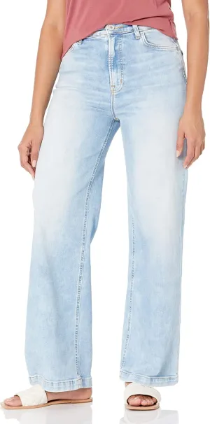 Current/Elliott Womens The Navigator Wide Leg Pant  High Rise Denim for Women