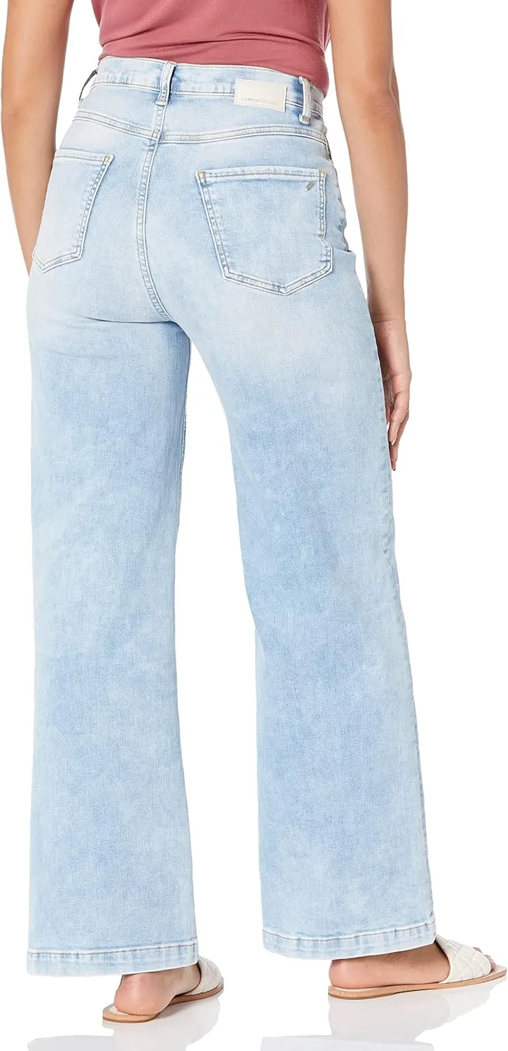 Current/Elliott Womens The Navigator Wide Leg Pant  High Rise Denim for Women