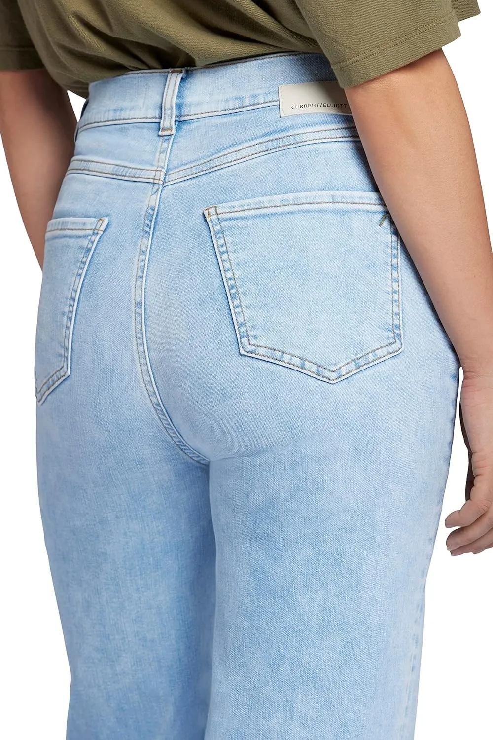 Current/Elliott Womens The Navigator Wide Leg Pant  High Rise Denim for Women