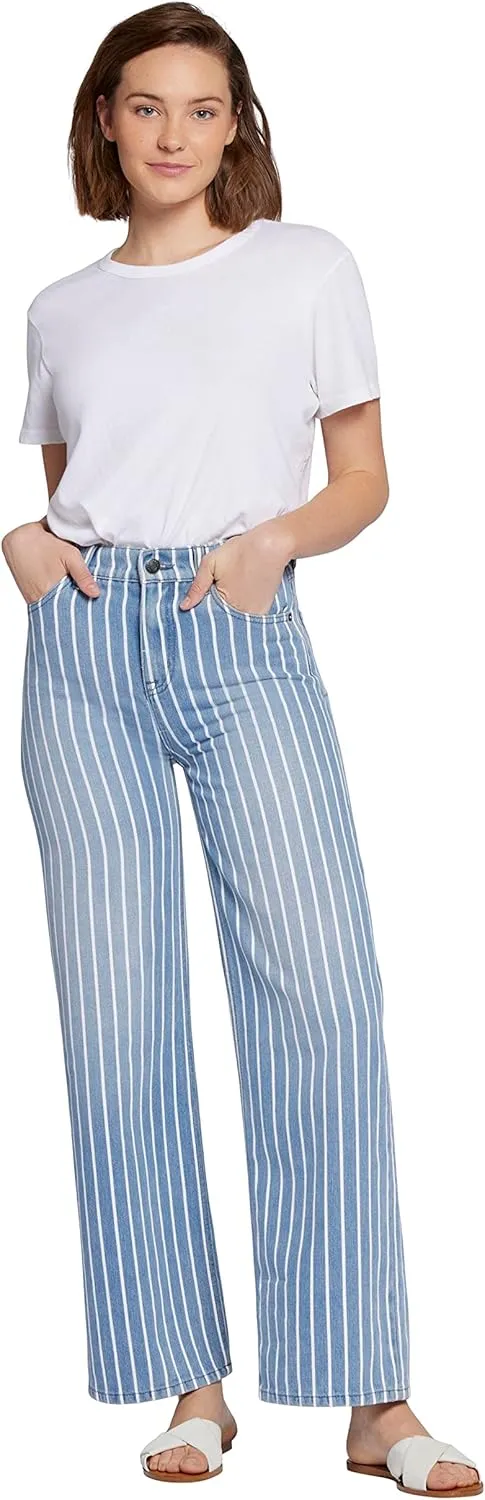 Current/Elliott Womens The Navigator Wide Leg Pant  High Rise Denim for Women