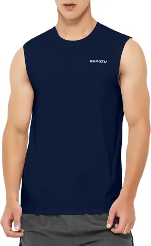 DEMOZU Men's Sleeveless Workout Swim Shirt Running Gym Athletic Muscle Tank Top Big and Tall