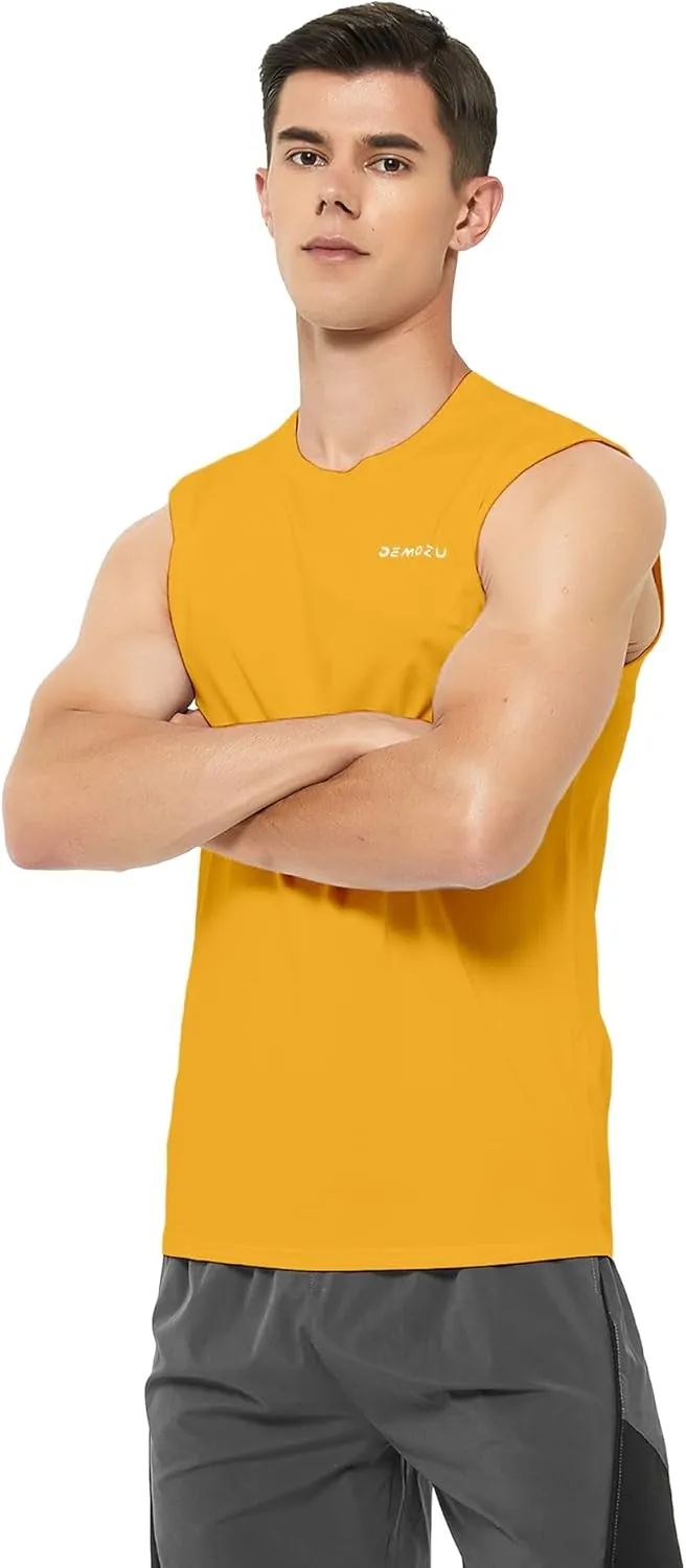 DEMOZU Men's Sleeveless Workout Swim Shirt Running Gym Athletic Muscle Tank Top Big and Tall
