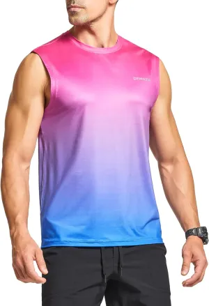 DEMOZU Men's Sleeveless Workout Swim Shirt Running Gym Athletic Muscle Tank Top Big and Tall