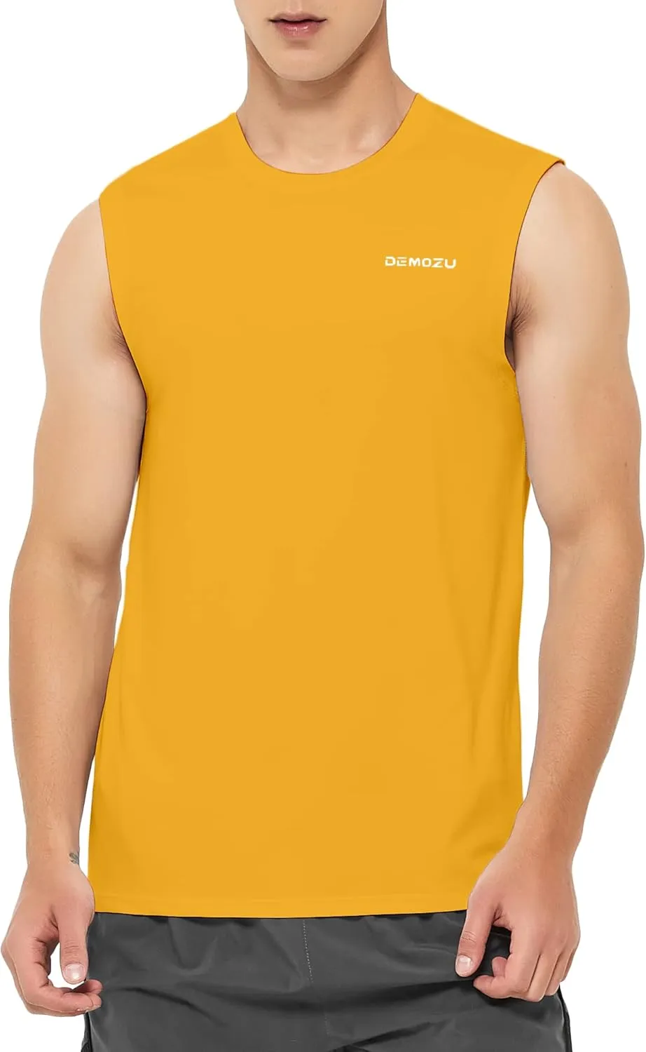 DEMOZU Men's Sleeveless Workout Swim Shirt Running Gym Athletic Muscle Tank Top Big and Tall