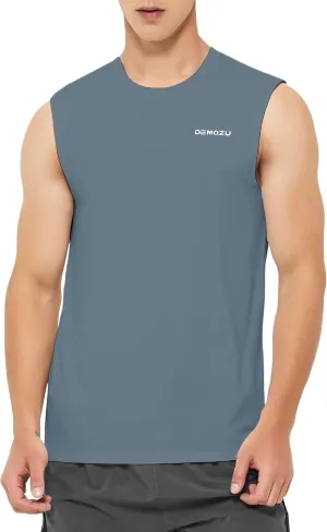 DEMOZU Men's Sleeveless Workout Swim Shirt Running Gym Athletic Muscle Tank Top Big and Tall