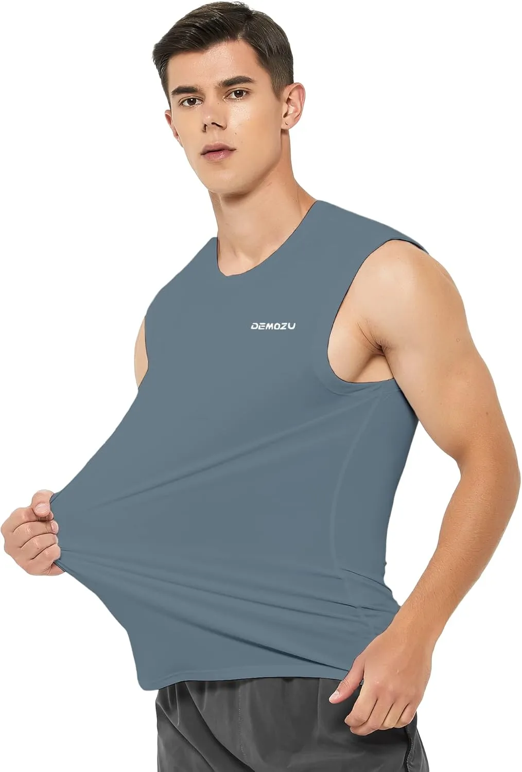 DEMOZU Men's Sleeveless Workout Swim Shirt Running Gym Athletic Muscle Tank Top Big and Tall
