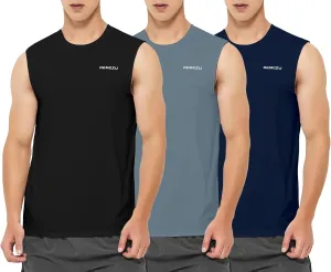 DEMOZU Men's Sleeveless Workout Swim Shirt Running Gym Athletic Muscle Tank Top Big and Tall