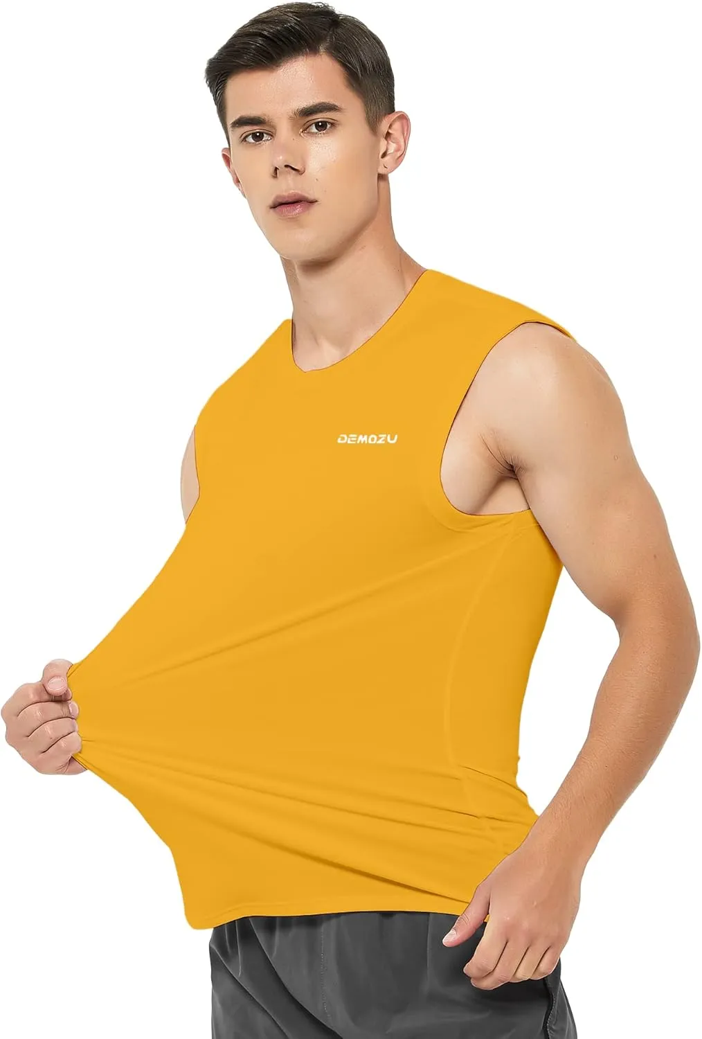 DEMOZU Men's Sleeveless Workout Swim Shirt Running Gym Athletic Muscle Tank Top Big and Tall