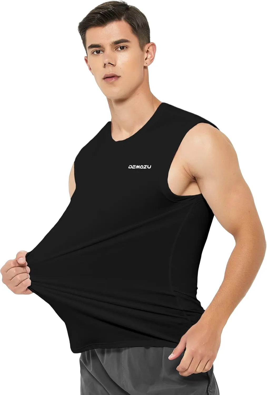 DEMOZU Men's Sleeveless Workout Swim Shirt Running Gym Athletic Muscle Tank Top Big and Tall