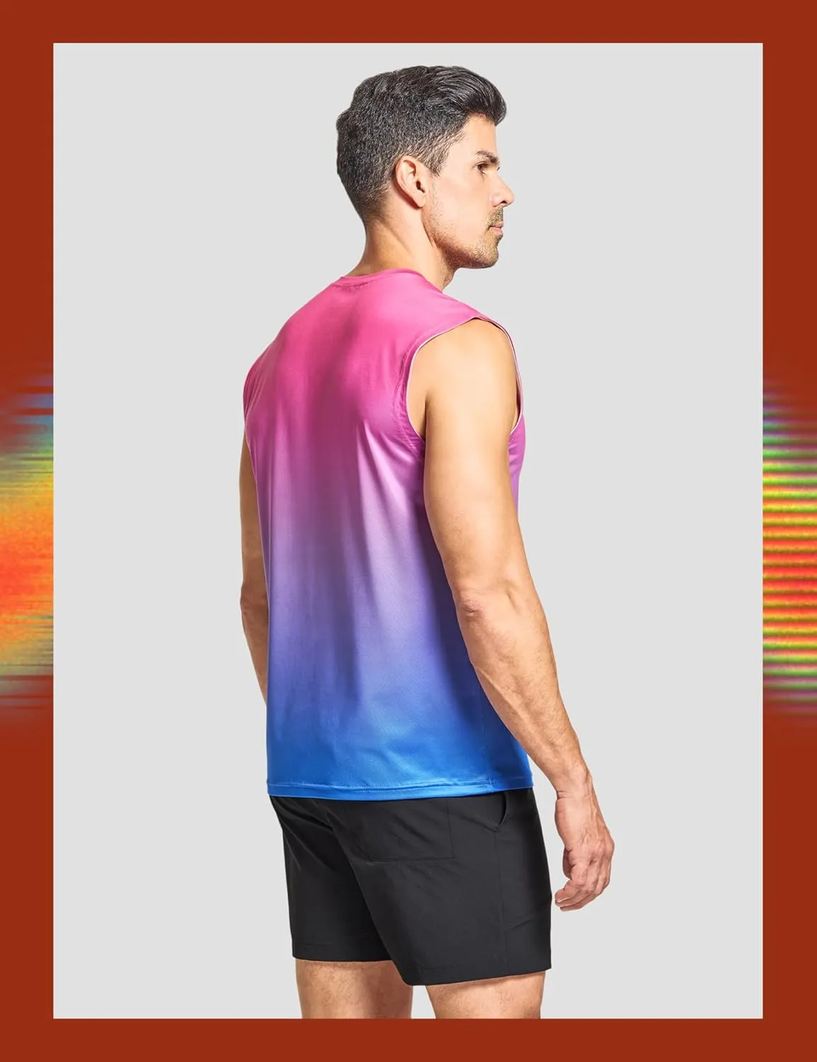 DEMOZU Men's Sleeveless Workout Swim Shirt Running Gym Athletic Muscle Tank Top Big and Tall