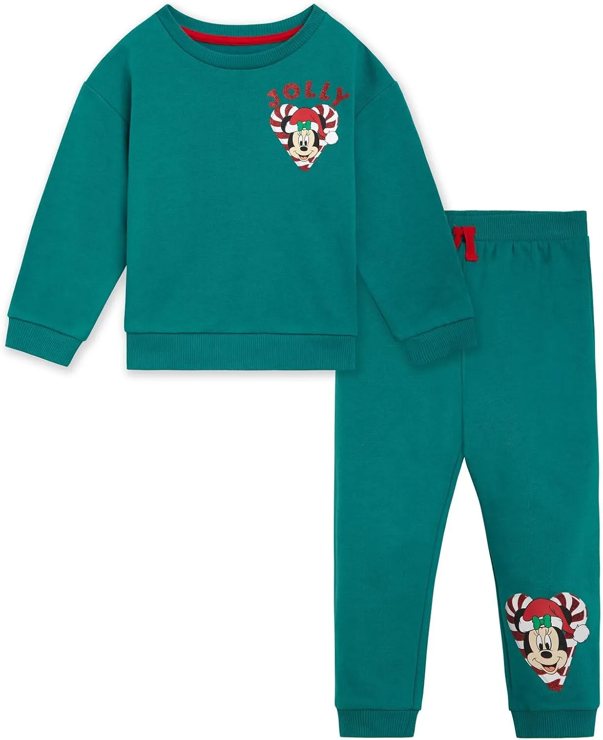 Disney Minnie Mouse Fleece Sweatshirt & Pants Outfit Set Newborn to Big Kid Sizes