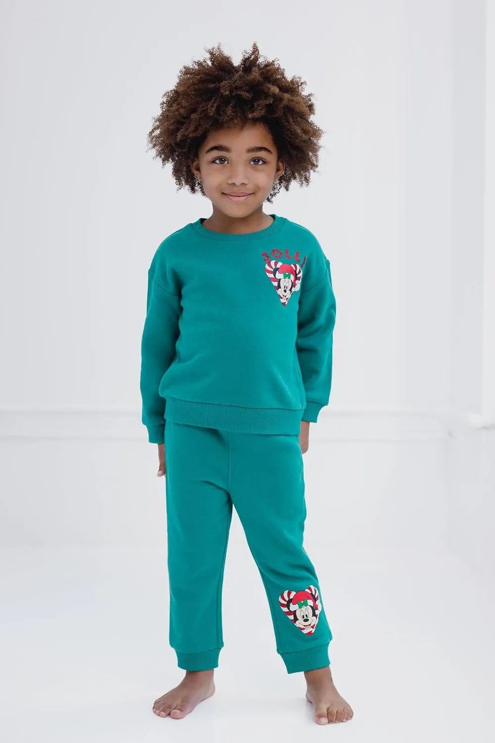 Disney Minnie Mouse Fleece Sweatshirt & Pants Outfit Set Newborn to Big Kid Sizes