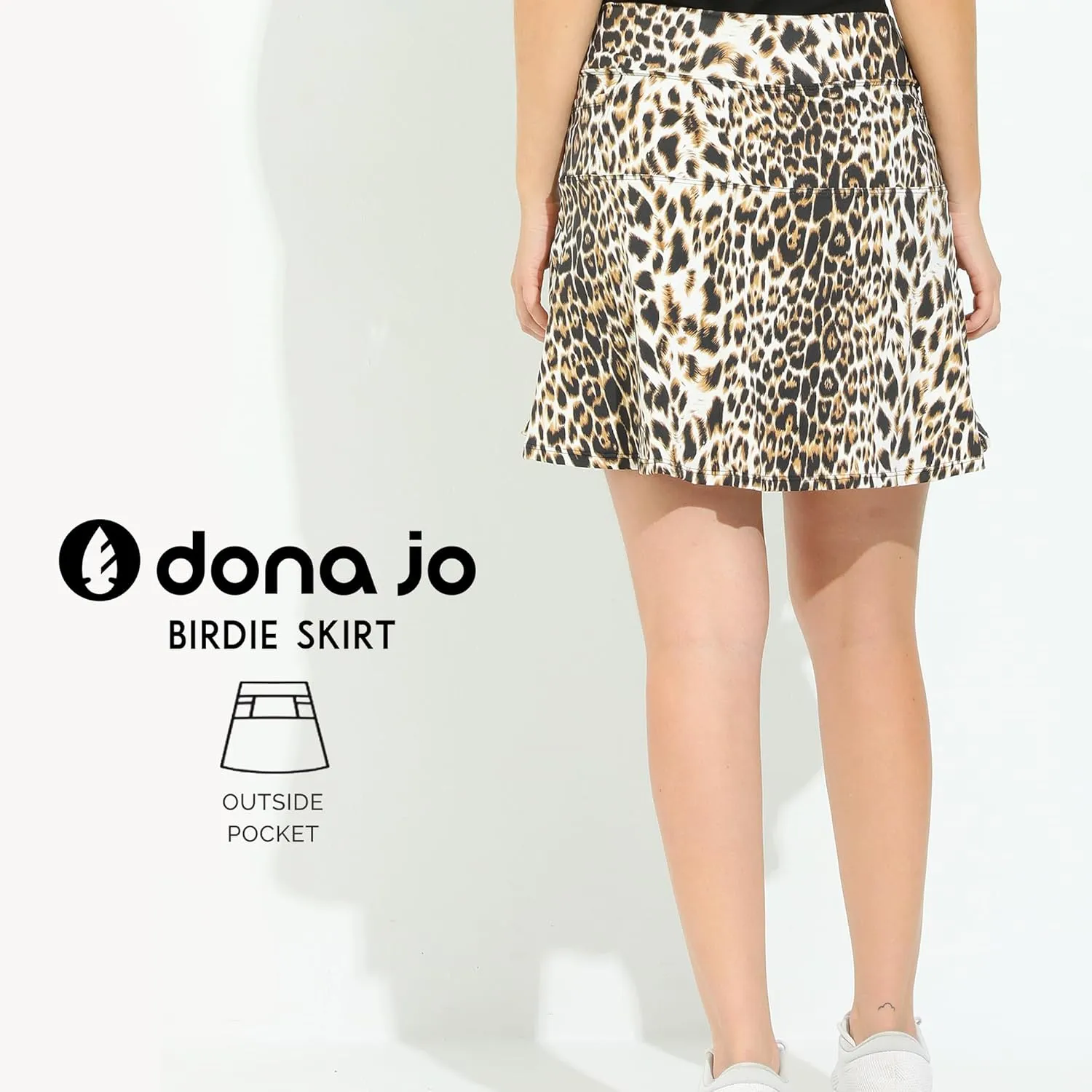 Dona Jo Birdie Skirt/Skort - Athletic Skort for Women - High Waisted Women's Skort with Pockets and Shorts Inside