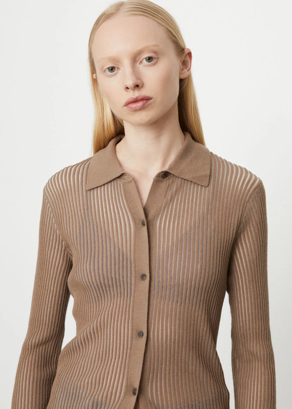 Dorit Knit Button Down Shirt