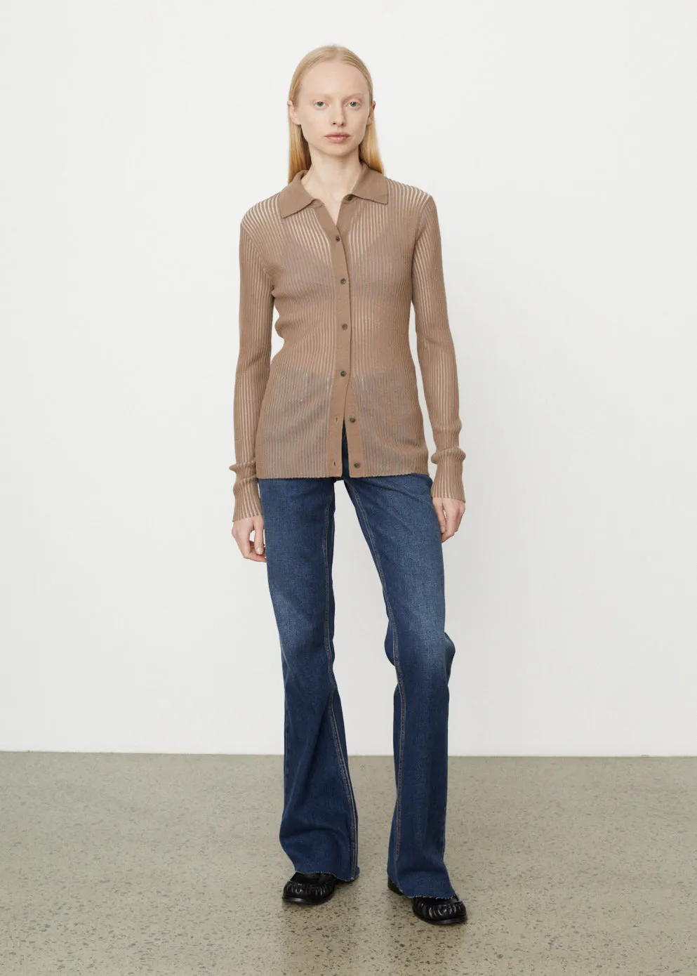 Dorit Knit Button Down Shirt